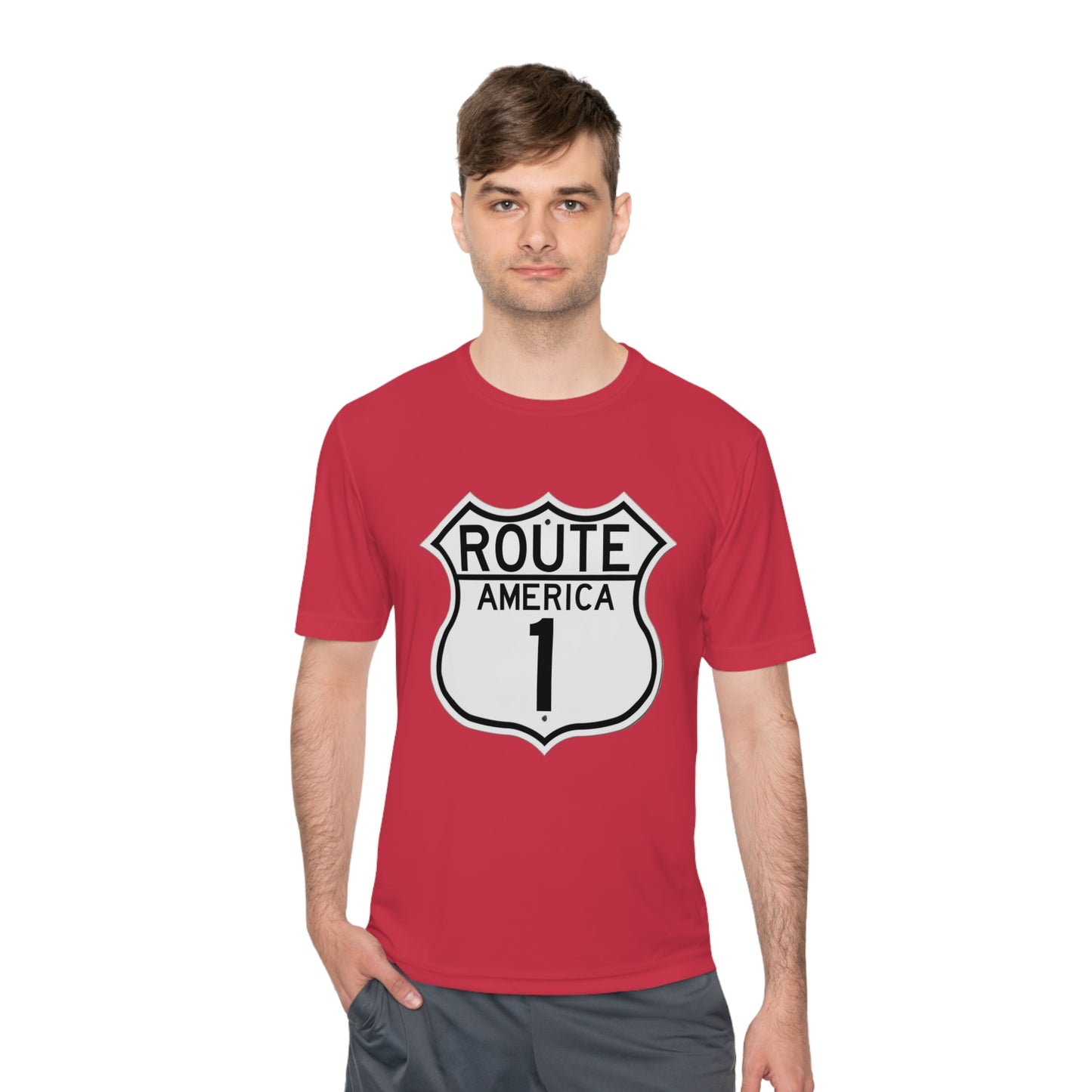 US Route America 1 Unisex Moisture Wicking Tee