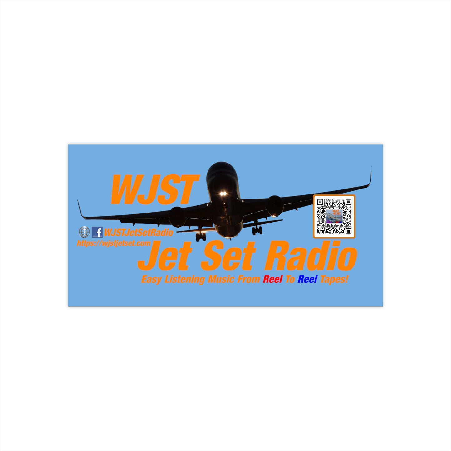 WJST Jet Set Bumper Sticker