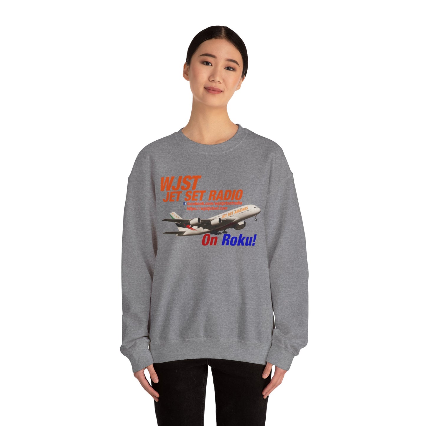 WJST Jet Set Logo Unisex Heavy Blend™ Crewneck Sweatshirt