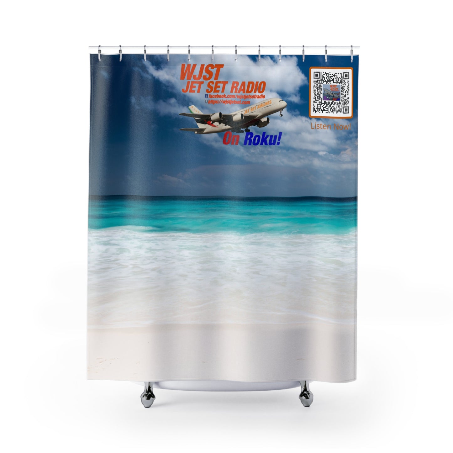 WJST Jet Set Shower Curtain