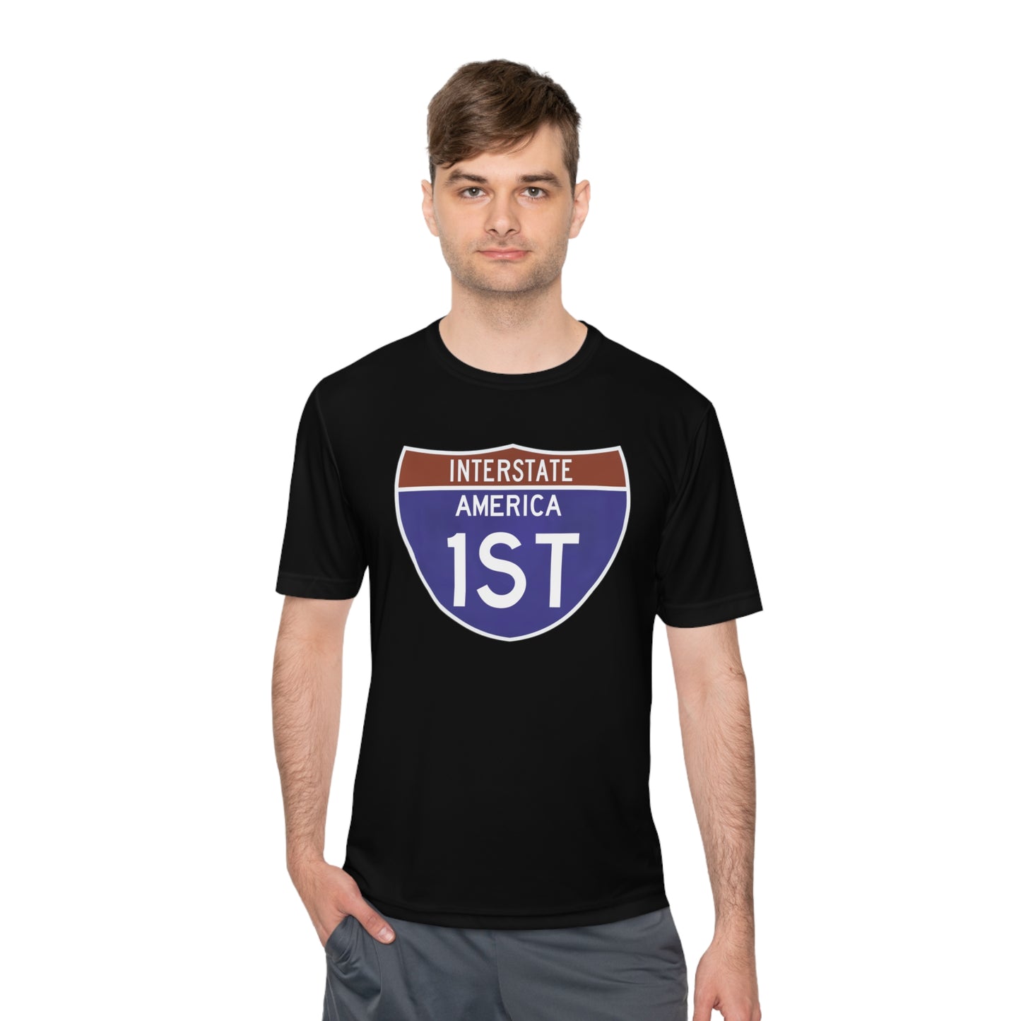 Interstate America 1 ST Unisex Moisture Wicking Tee