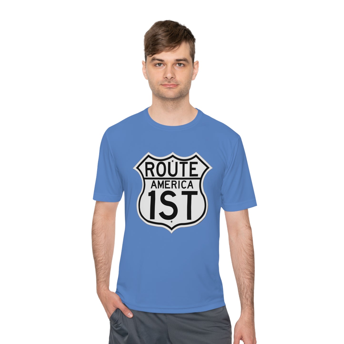 US Route America 1 ST Unisex Moisture Wicking Tee