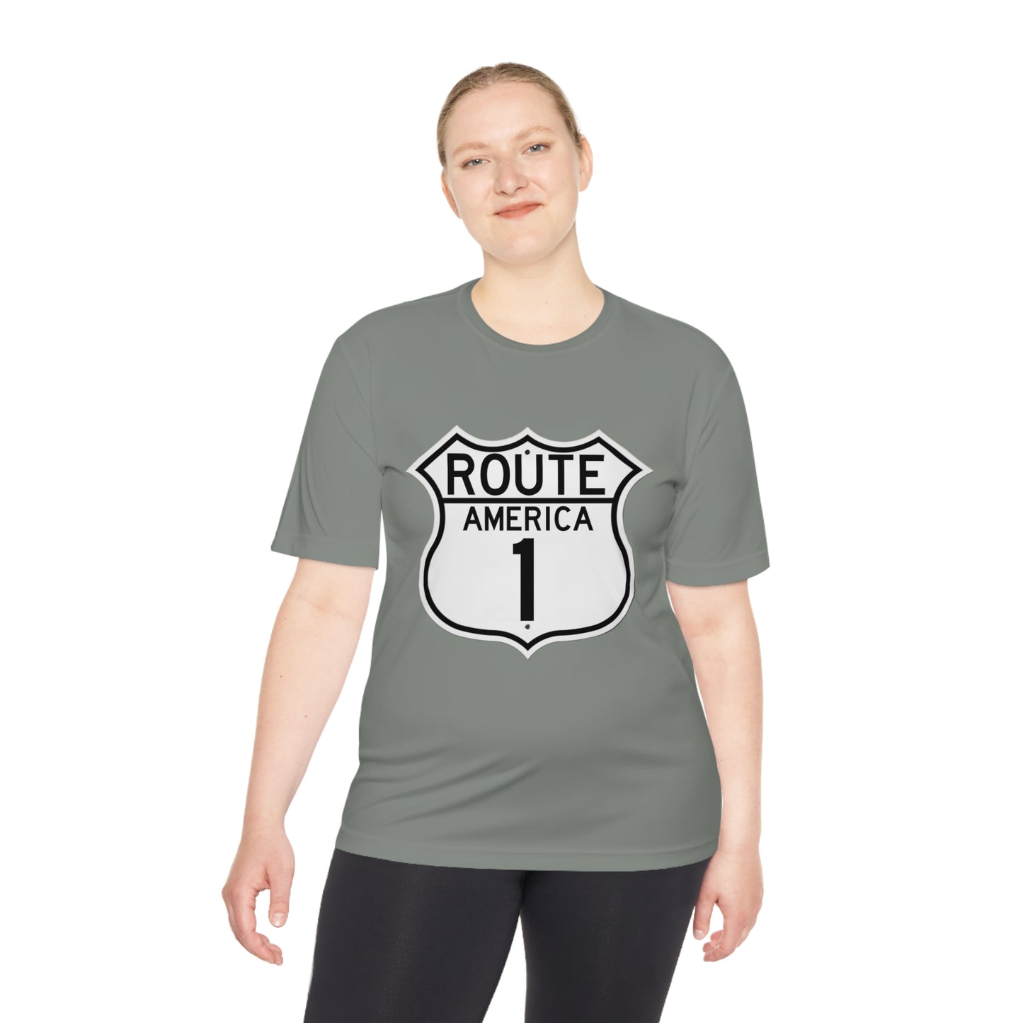 US Route America 1 Unisex Moisture Wicking Tee