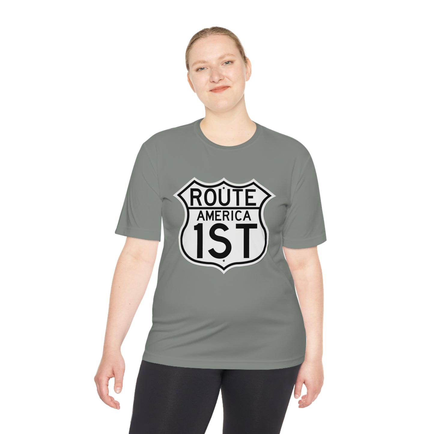 US Route America 1 ST Unisex Moisture Wicking Tee