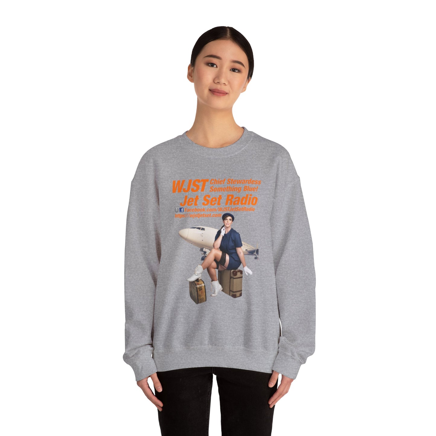 WJST Chief Stewardess Something Blue 2 Unisex Heavy Blend™ Crewneck Sweatshirt