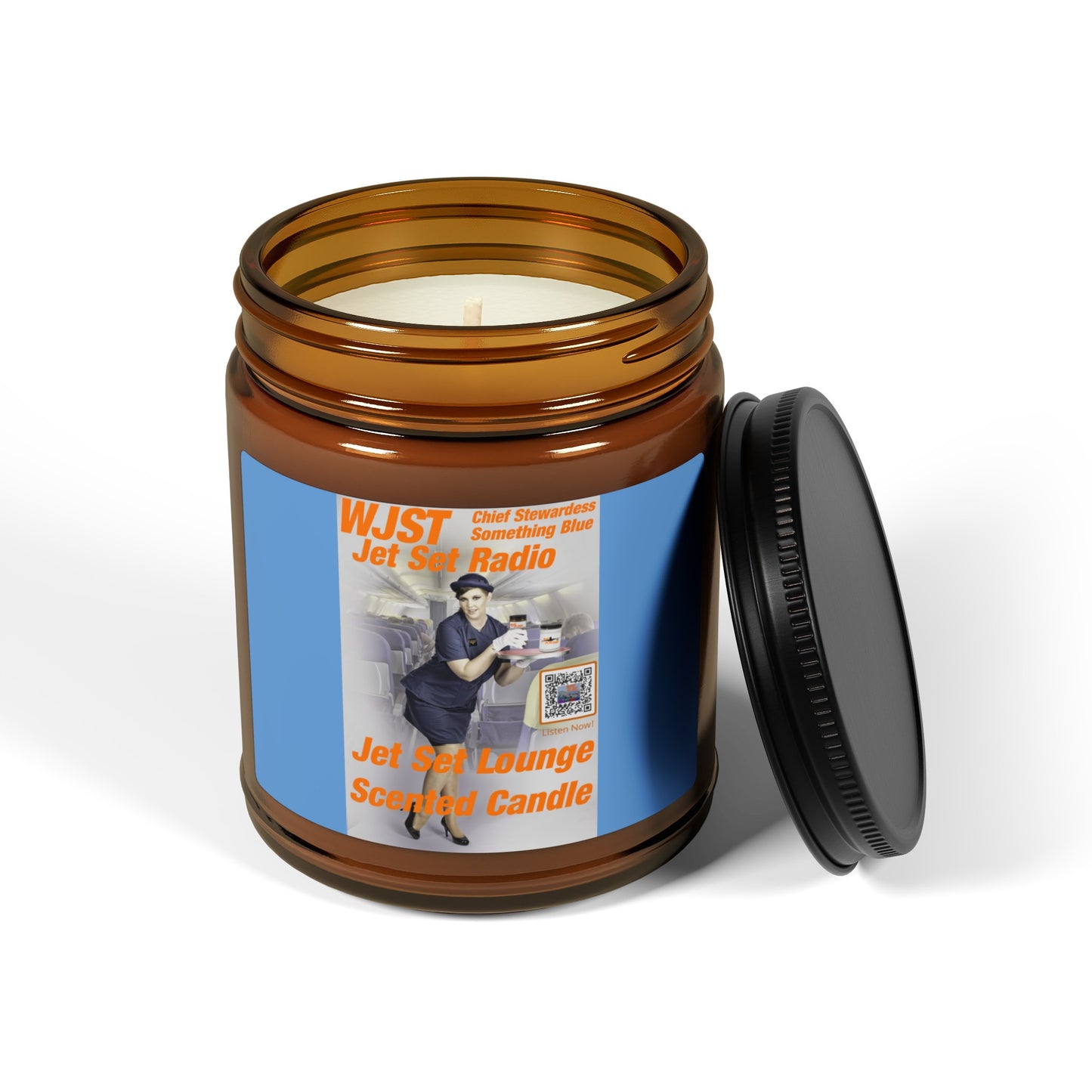 Jet Set Lounge Scented Soy Candle 9oz. Amber Jar