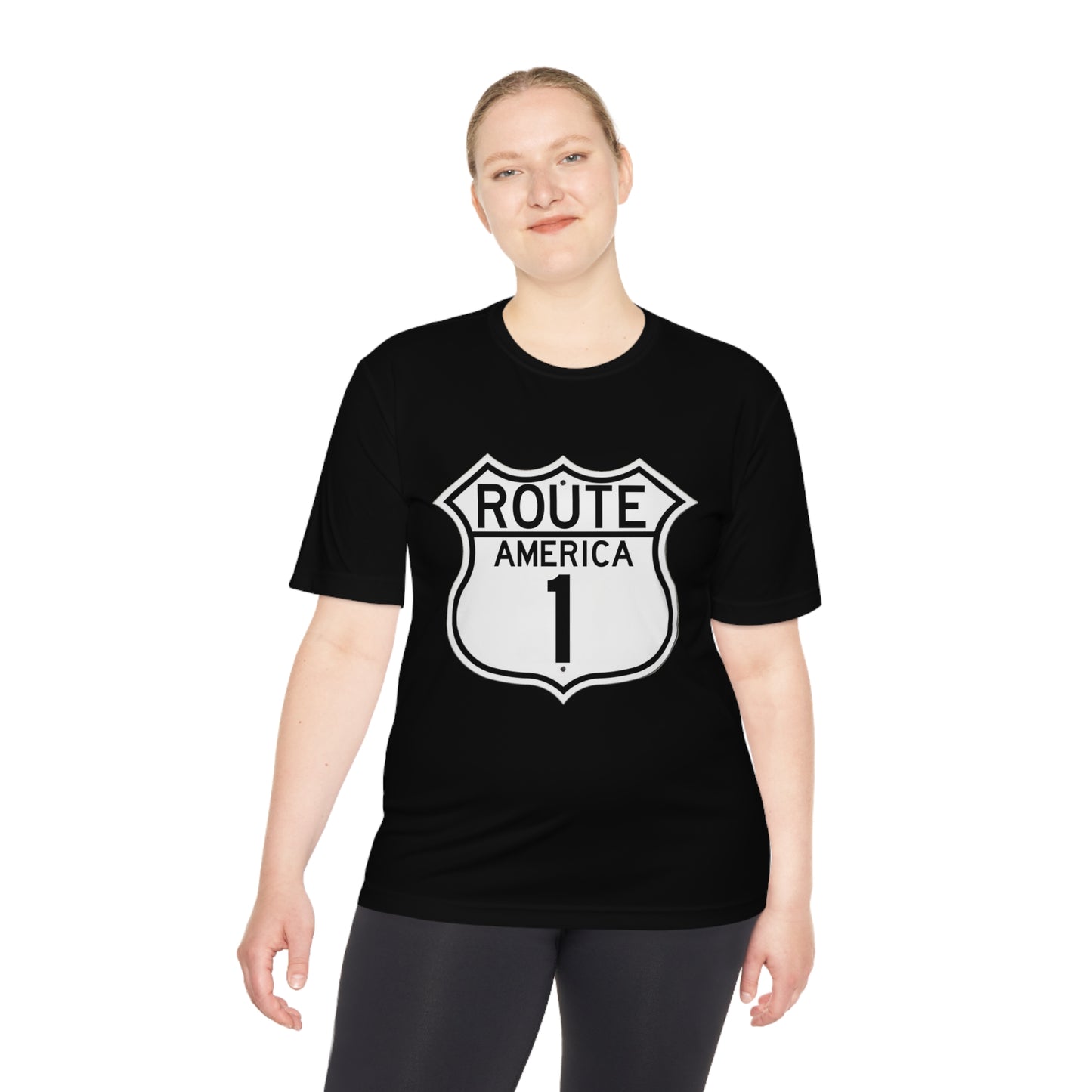 US Route America 1 Unisex Moisture Wicking Tee