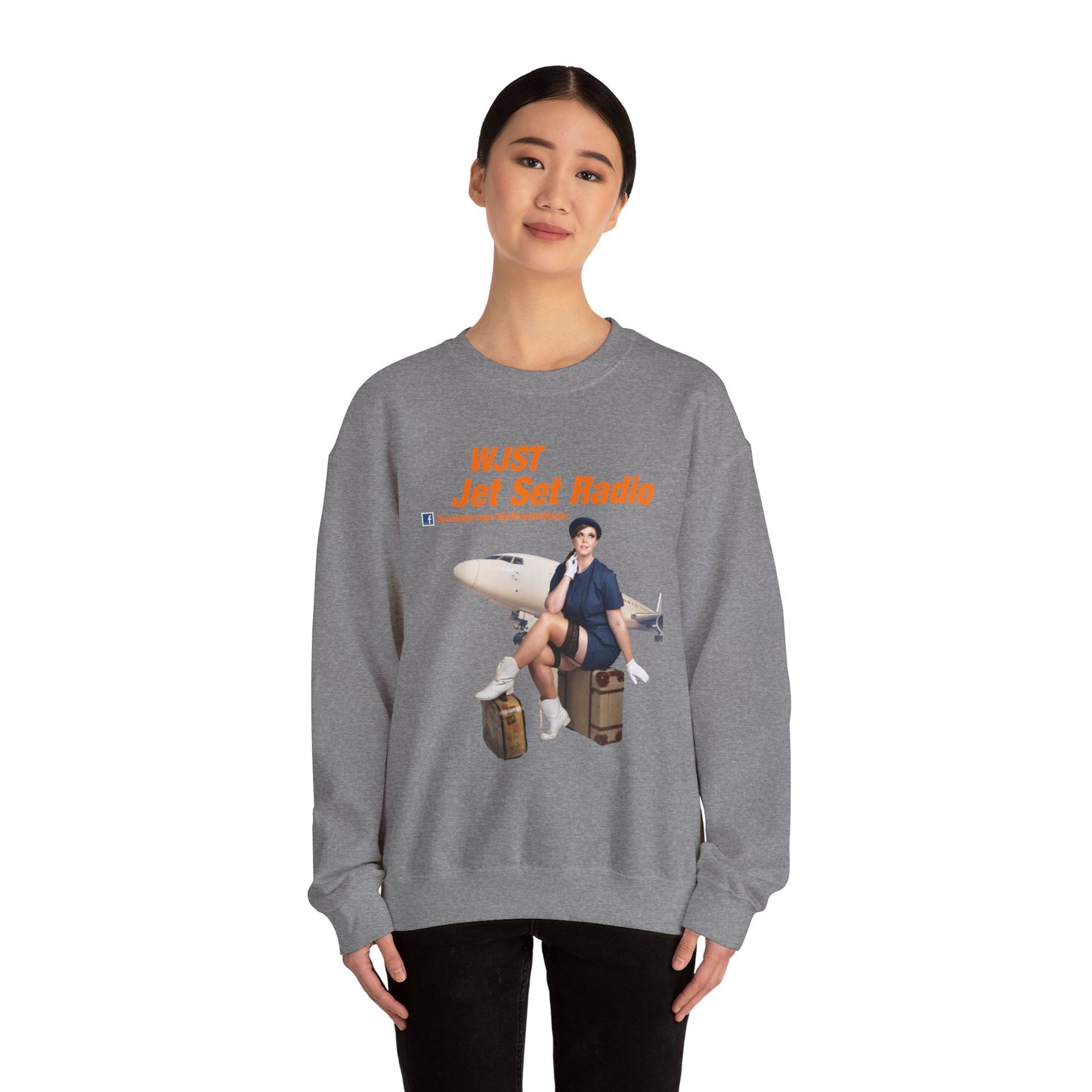 WJST Jet Set Logo Unisex Heavy Blend™ Crewneck Sweatshirt