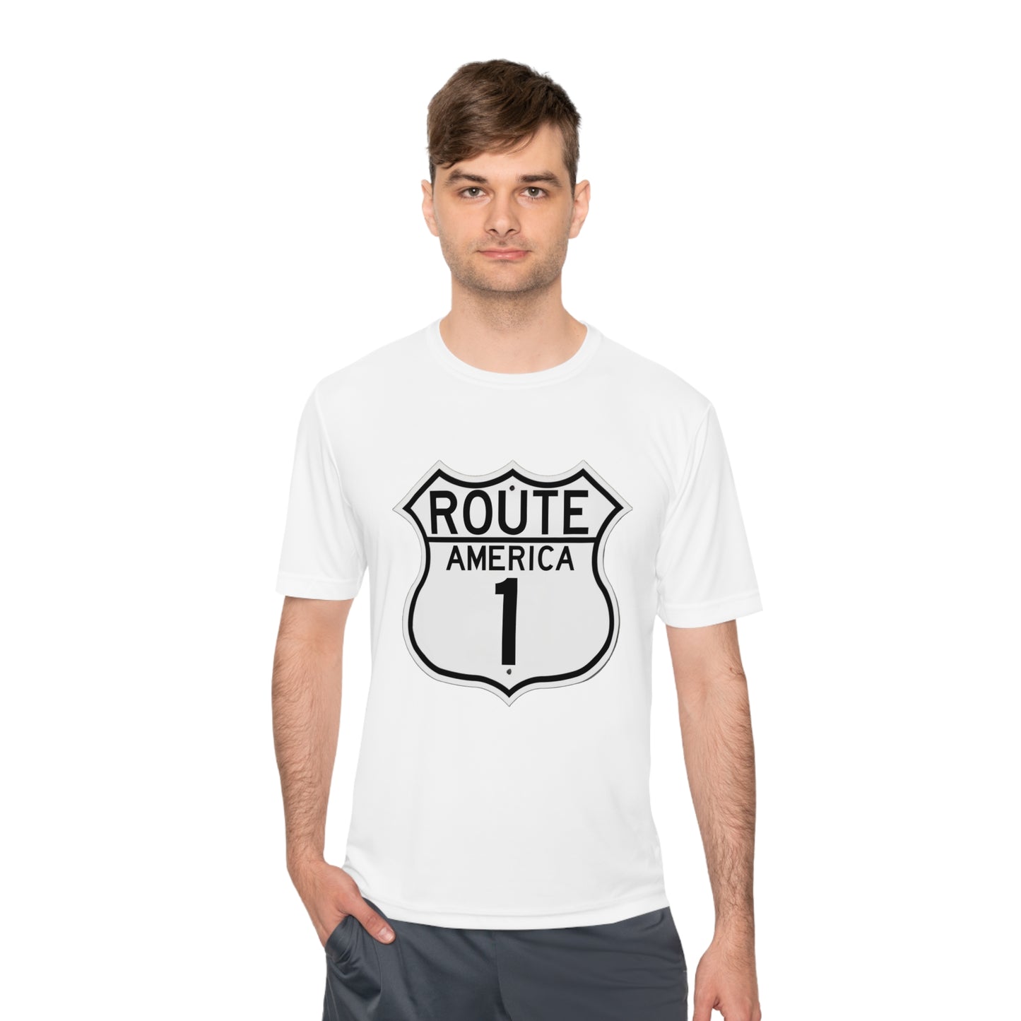 US Route America 1 Unisex Moisture Wicking Tee