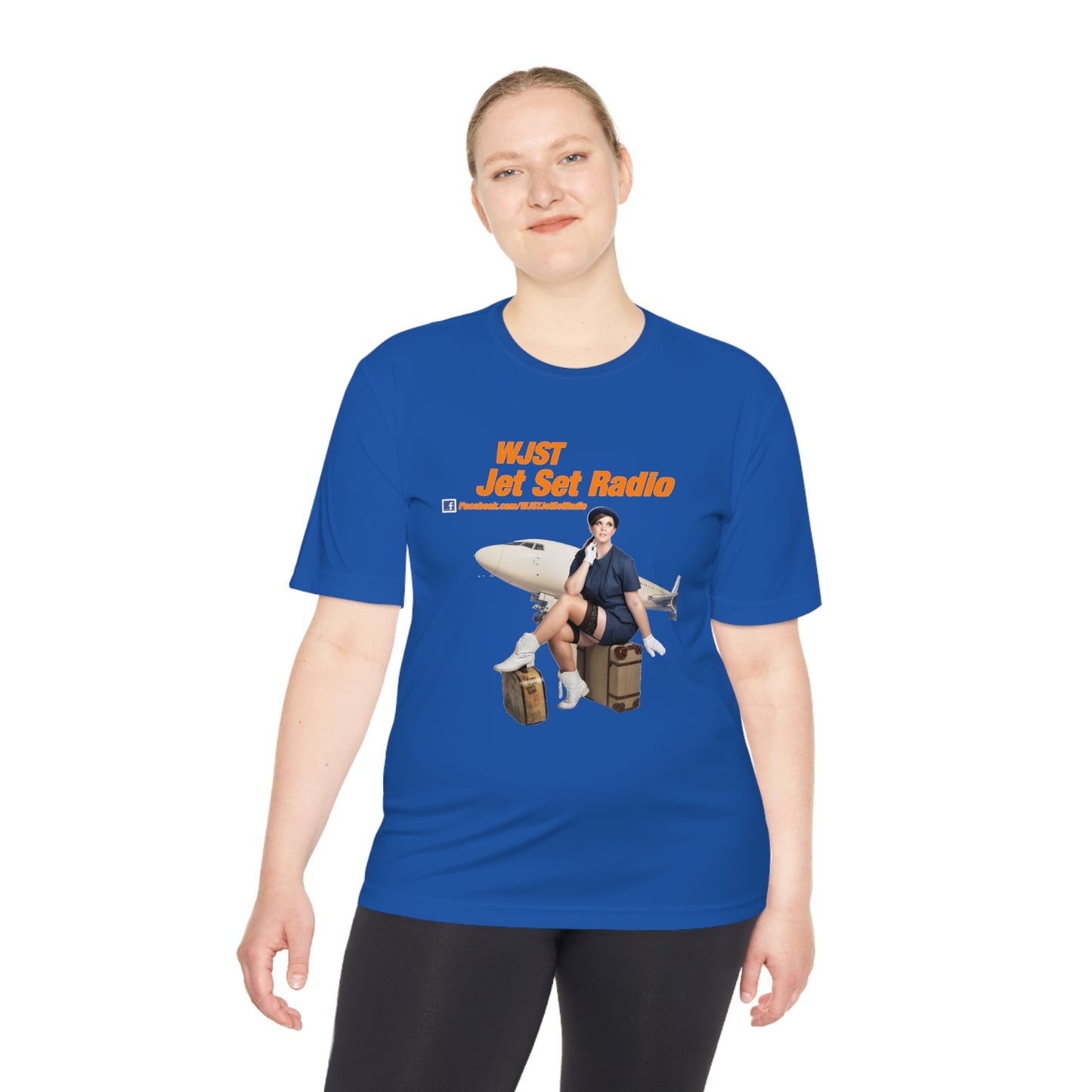 WJST Jet Set Something Blue Unisex Moisture Wicking Tee