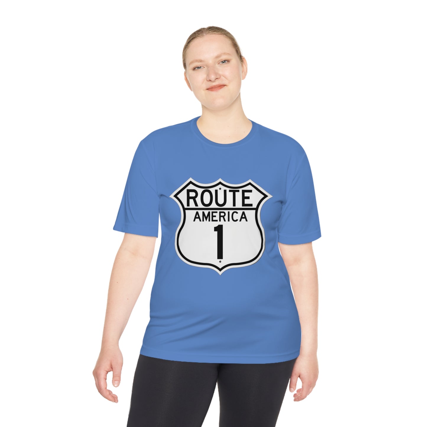 US Route America 1 Unisex Moisture Wicking Tee