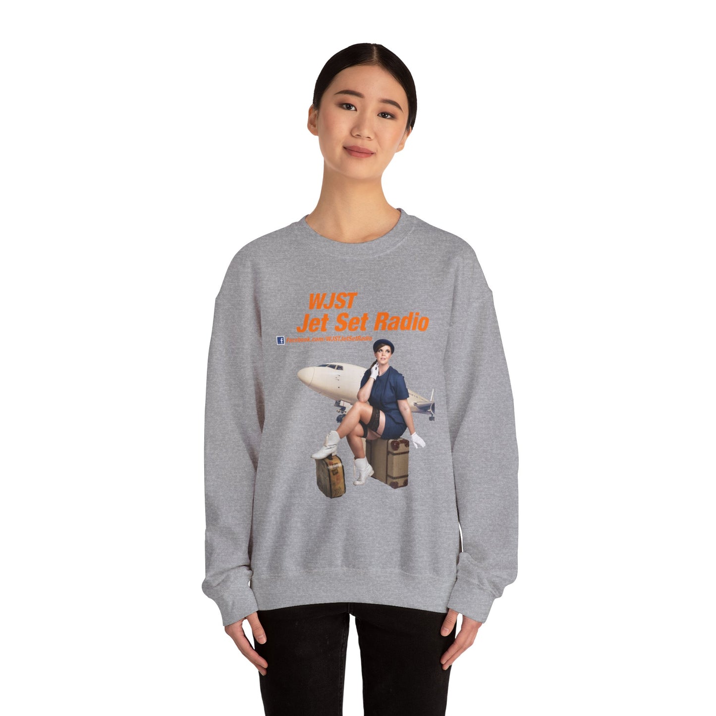 WJST Jet Set Logo Unisex Heavy Blend™ Crewneck Sweatshirt