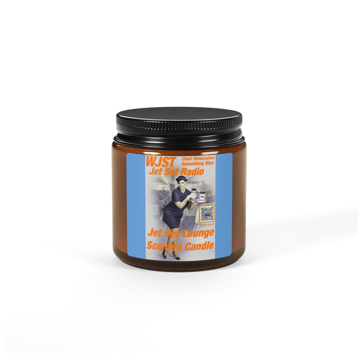 Jet Set Lounge Scented Soy Candle 4oz. Amber Jar