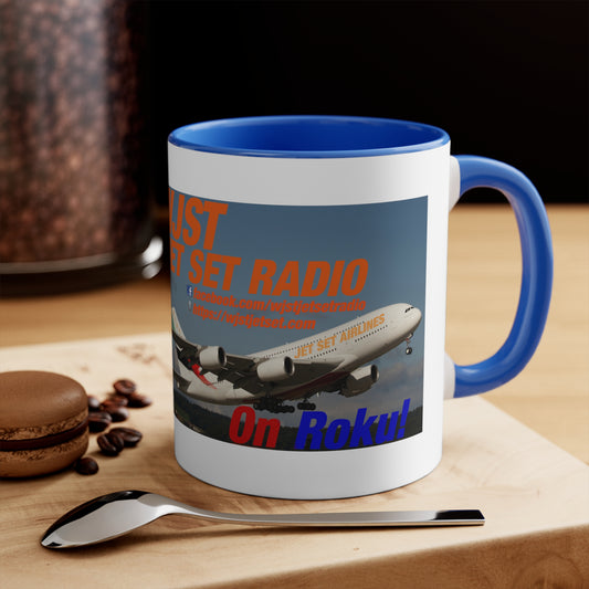 WJST Jet Set 11oz Accent Mug