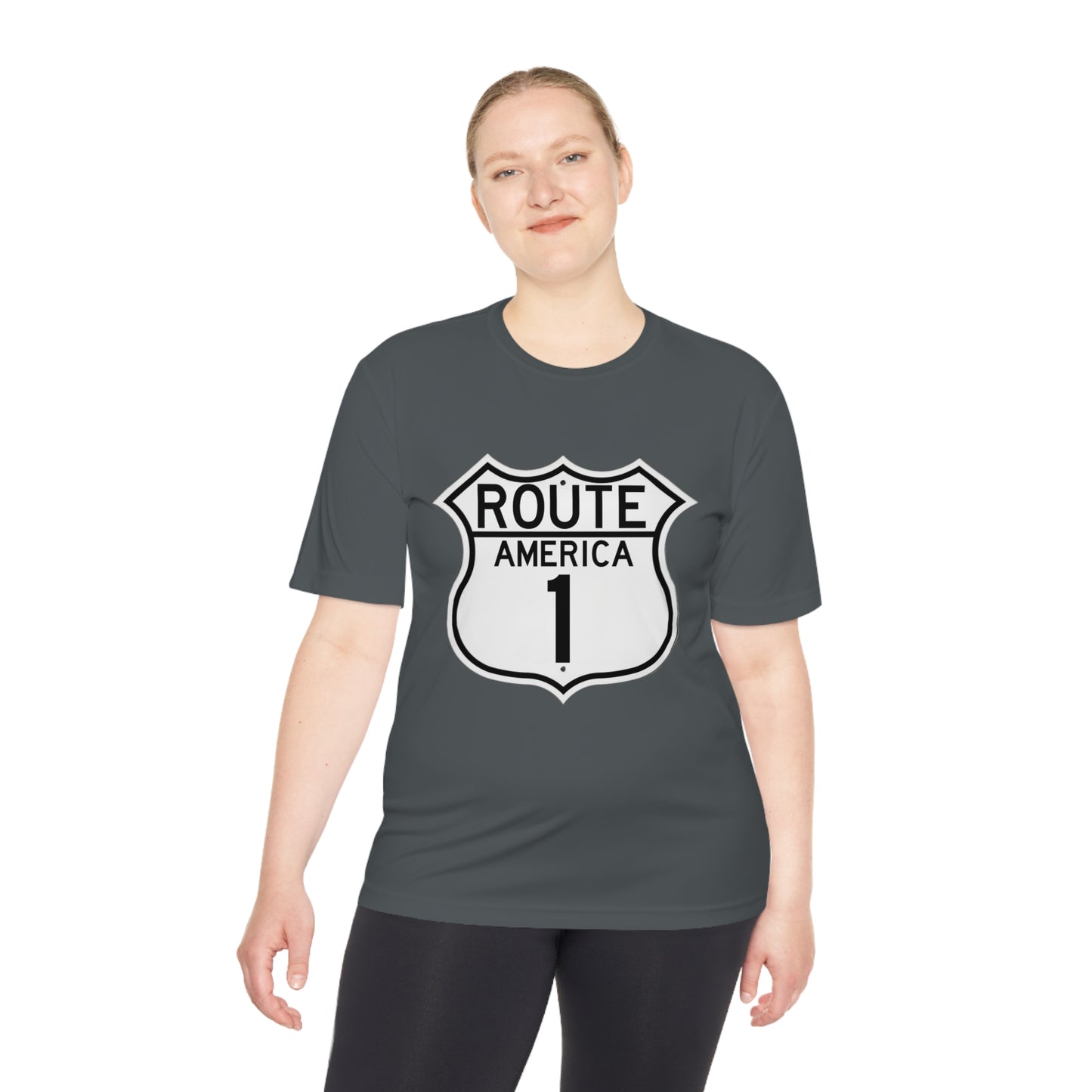 US Route America 1 Unisex Moisture Wicking Tee