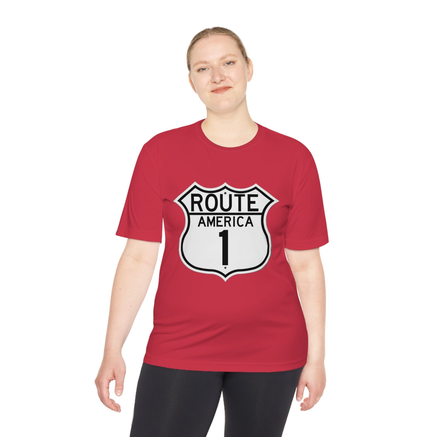 US Route America 1 Unisex Moisture Wicking Tee