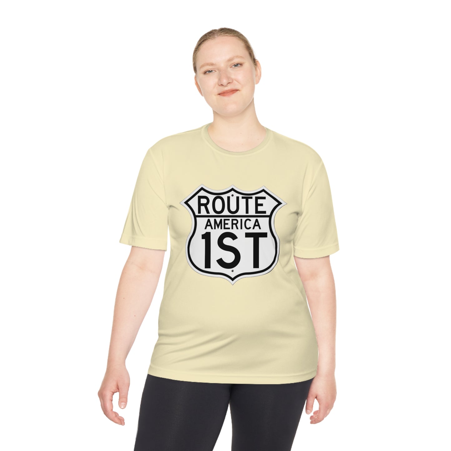 US Route America 1 ST Unisex Moisture Wicking Tee