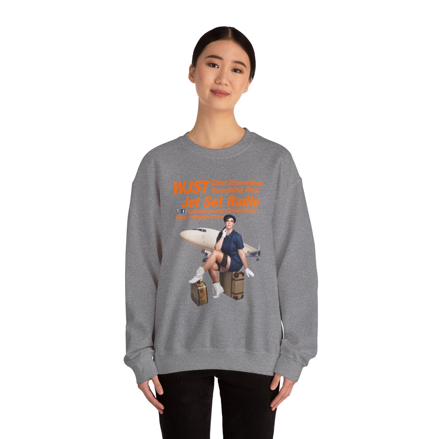 WJST Chief Stewardess Something Blue 2 Unisex Heavy Blend™ Crewneck Sweatshirt