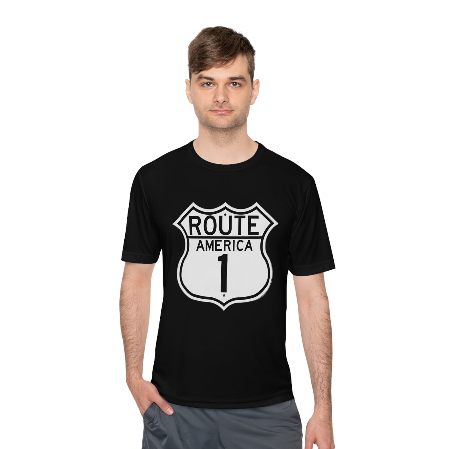 US Route America 1 Unisex Moisture Wicking Tee