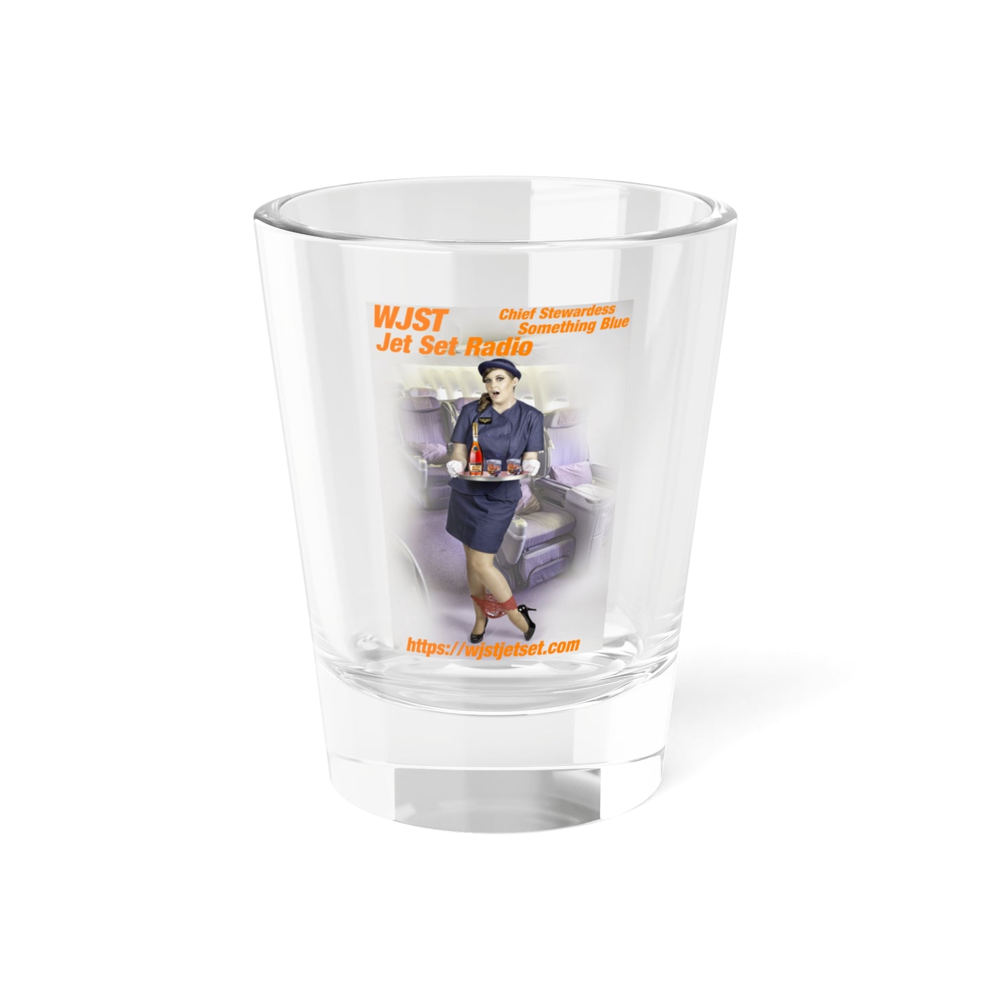 WJST Jet Set Shot Glass, A 1.5oz