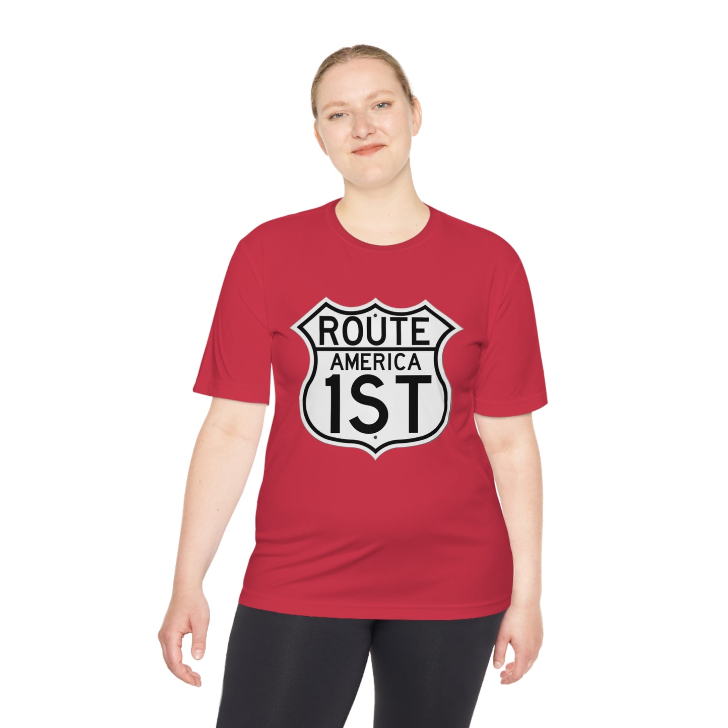 US Route America 1 ST Unisex Moisture Wicking Tee