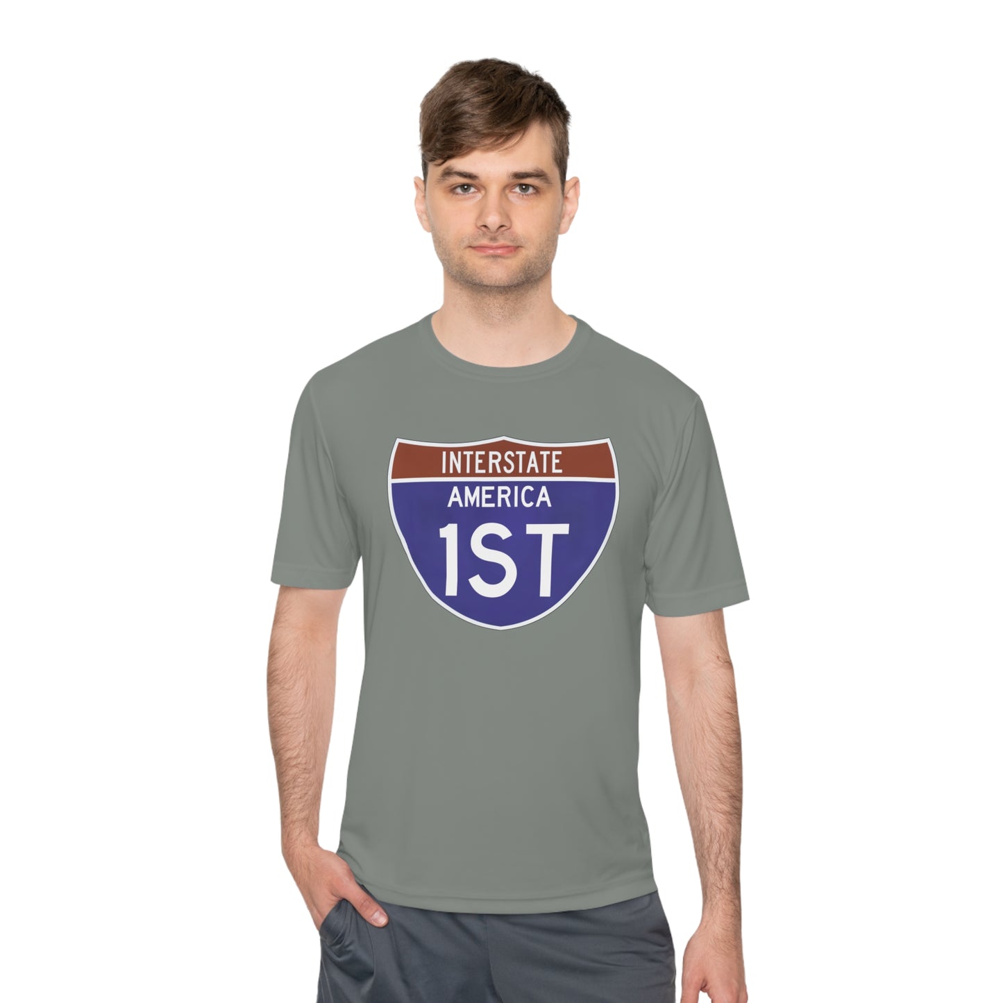 Interstate America 1 ST Unisex Moisture Wicking Tee