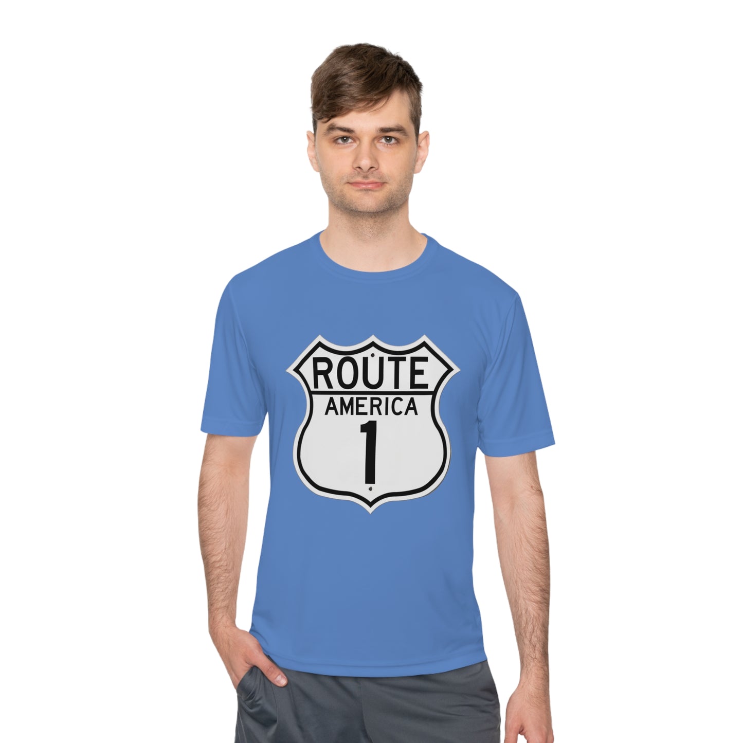 US Route America 1 Unisex Moisture Wicking Tee