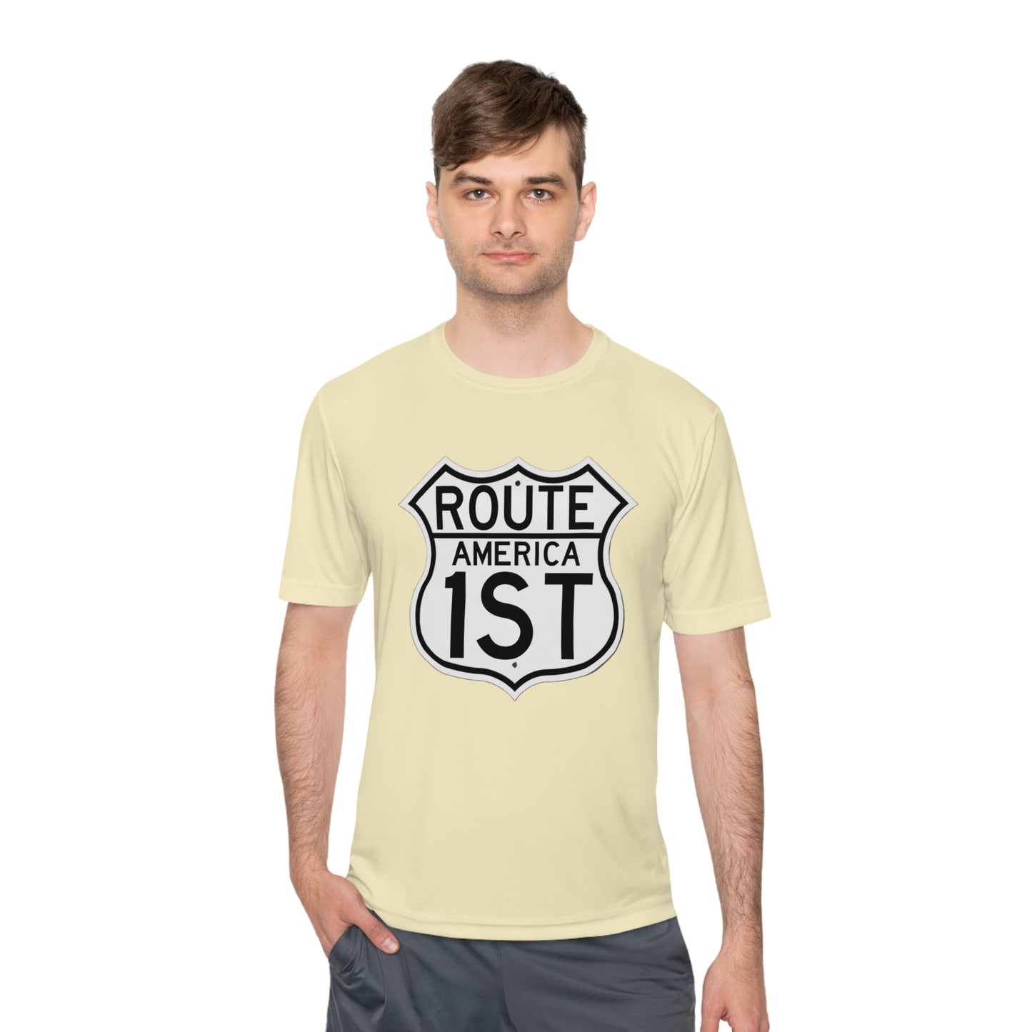 US Route America 1 ST Unisex Moisture Wicking Tee