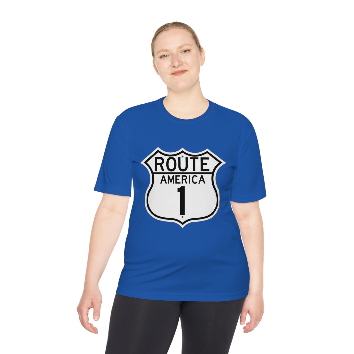 US Route America 1 Unisex Moisture Wicking Tee