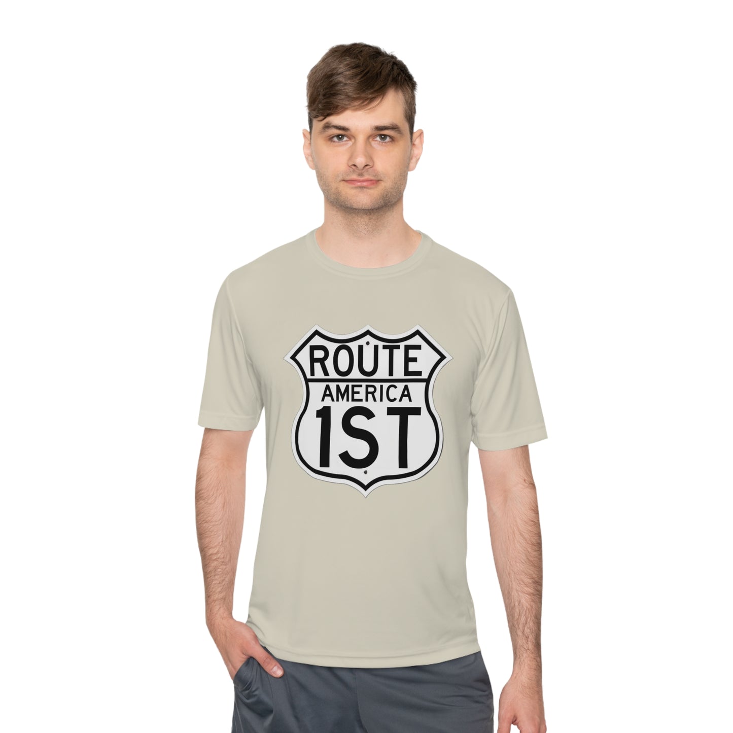 US Route America 1 ST Unisex Moisture Wicking Tee