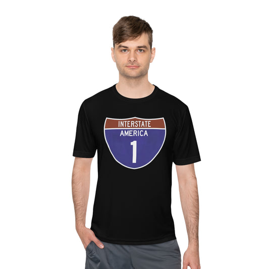 Interstate America 1 Unisex Moisture Wicking Tee