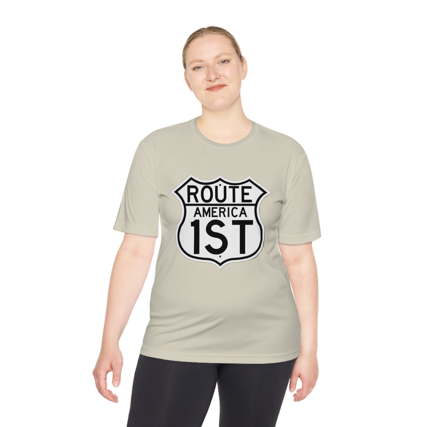 US Route America 1 ST Unisex Moisture Wicking Tee