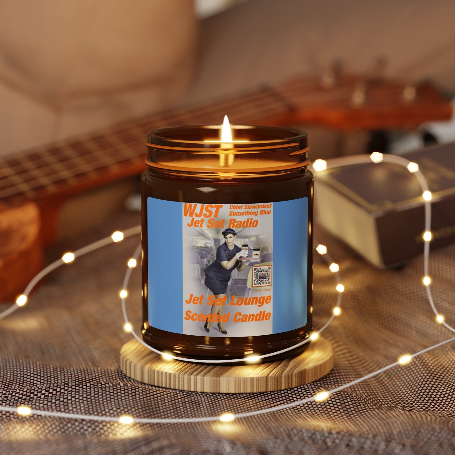 Jet Set Lounge Scented Soy Candle 9oz. Amber Jar